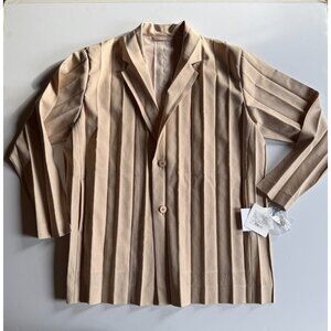 Homme Plissé Issey Miyake Edge Ensemble Blazer in Beige — Size 2 (40) - HP48FD25